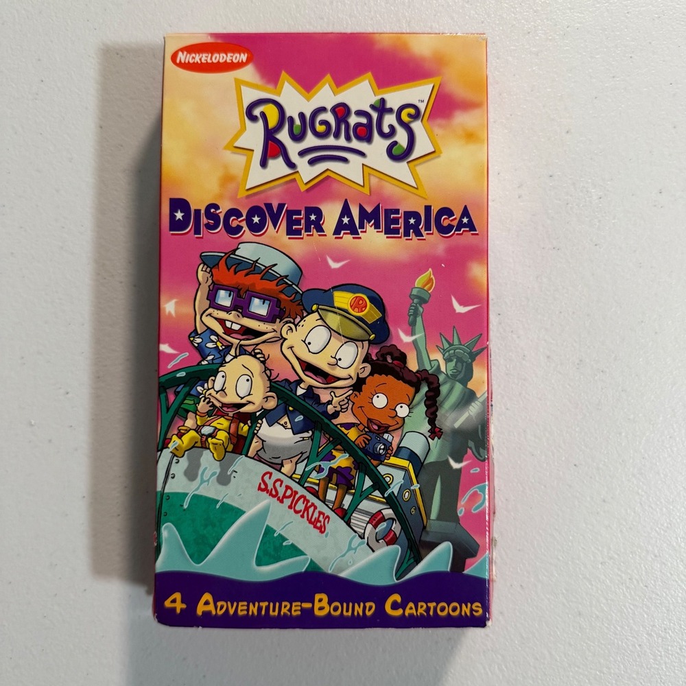 Rugrats Discover America VHS Nickelodeon Orange Tape 2000 839503